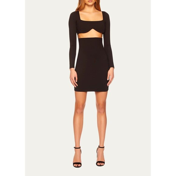U-75. Susana Monaco Reverse Sweetheart Siren Dress Black
